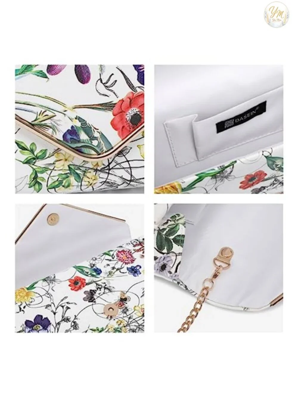 Faux Suede Evening Clutch Bag with Removable Chain Strap, Magnetic Snap Closure
